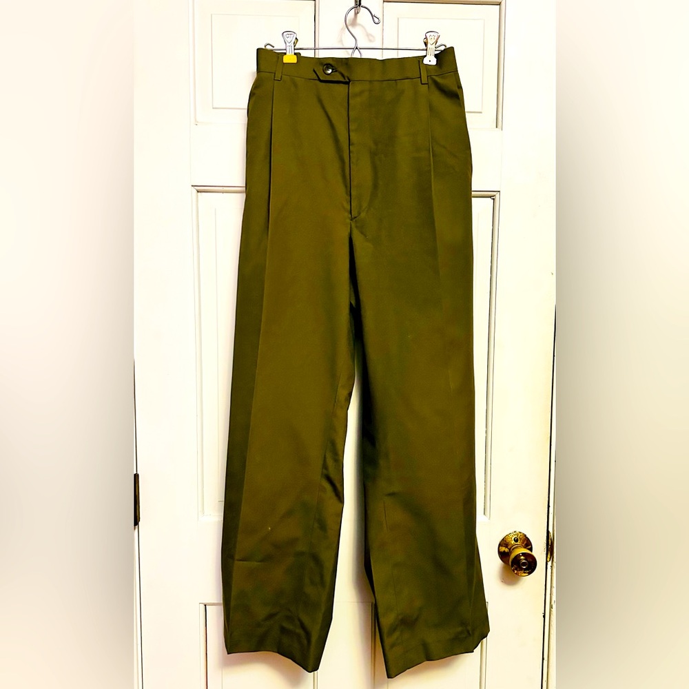 Olive green dress pants
